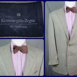 Ermenegildo Zegna Su Misura Gray 44L Suit Coat